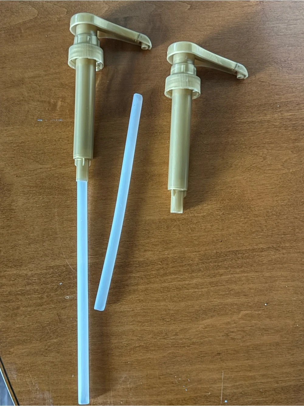 NWOT Gold Plastic Syrup Pumps- Home Coffee Bar/Kitchen - 2 - Great for Fall
